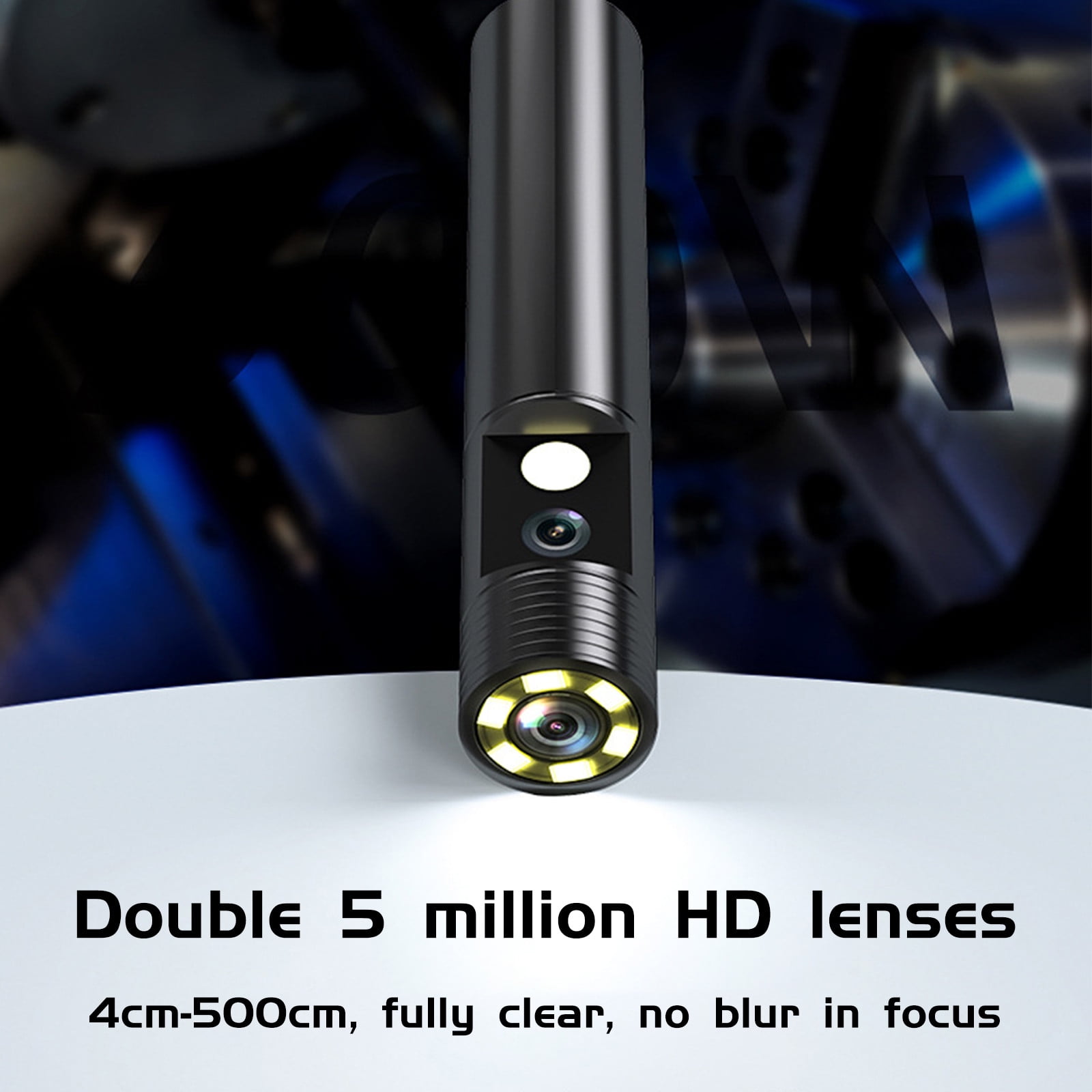 Wireless Endoscope Camera, 1080P HD Inspection Camera with 6 LED Lights, 8mm Lens for iPhone Android