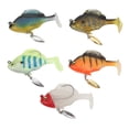 thumbnail image 1 of 5 Pcs Leurres de Pêche Souples pour Bar 18g 8cm Swimbaits à Queue Pagaie avec Spinner Appâts de Pêche Artificiels Kit Réaliste, 1 of 14