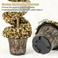 thumbnail image 3 of Resenkos Set of 2 Artificial Spiral Topiary Trees with Vintage Pots - Gold, 3 of 8