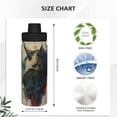 thumbnail image 3 of Goofa Colorful Ink Cute Horse Print 18oz Sports Insulated Kettle With Straw Water Bottle Sports Water Bottle For Running Hiking Cycling Climbing Mans Womans, 3 of 7