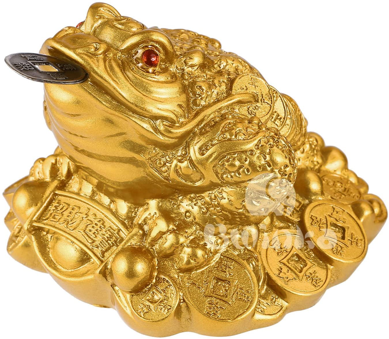 Feng Shui Money Lucky Frog Coin Toad/Chan Chu Chinese Charm of Prosperity jian 