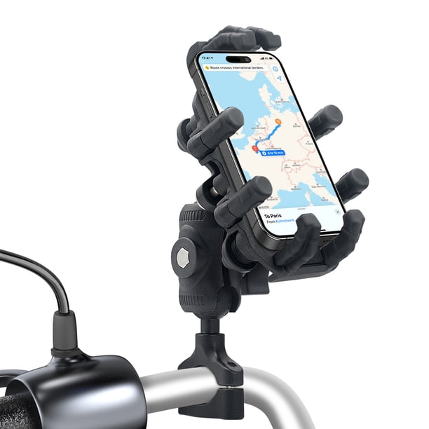Soporte para para Motocicleta Aleación Aluminio Montada en Vehículo Soporte para para Vehículo Eléctrico Con Absorción Impactos Mejorado (tipo Manillar)