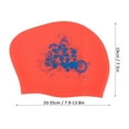 thumbnail image 3 of Gorro De Natación De Pelo Largo De Silicona Resistente Al Desgarro, Gorro Ligero, 7,5 Pulgadas Para Piscina, Natación, Buceo, 3 of 7