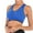 Blue, variant on DODOING Women's Yoga Sports Bras Training Stretch Tank Top High Impact Padded Bra Front Zipper Closure