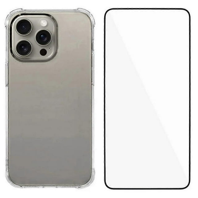 For iPhone 15 Pro Max TPU Case WANLONFENG WL3 Series 1.5mm Phone Cover (Big Lens Hole) with Tempered