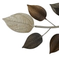 DecMode Timeless and Traditional Metal Leaves Wall Décor in Brown, 50"L ...