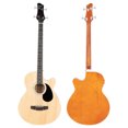Burlywood Glarry GMB101 Electric Acoustic Bass Guitar with 4Band