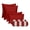 Red + Red & White Stripe, variant on RSH DECOR: 6-Pack Pillow Set | All-Weather Spun Fabric | Square, Lumbar, & Neck Roll Pillows | Veranda Blue + Striped
