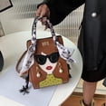 thumbnail image 4 of Bolsos de mano con forma de gafas de marca 2024 para mujer, bolso de hombro de PU de alta calidad, bonitos bolsos tipo bufanda y bolso cruzado, 4 of 4