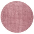 thumbnail image 2 of SAFAVIEH Fontana Jamie Solid Plush Shag Area Rug, Pink, 6'7" x 6'7" Round, 2 of 8