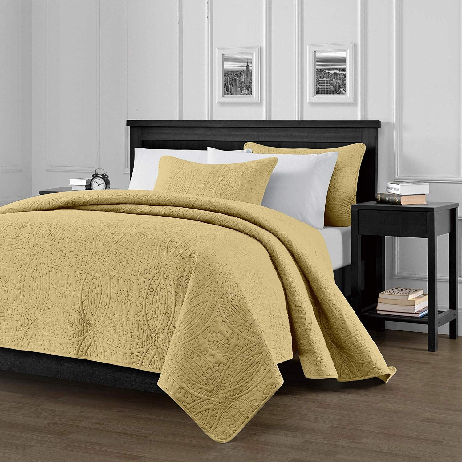 Chezmoi Collection Austin 3 Piece Oversized Bedspread Chezmoi Collection Austin 3 Piece Oversized Bedspread