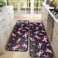 thumbnail image 4 of Kitchen Rugs Sets Of 2,Pink Ribbon Breast Anti Fatigue Kitchen Mat Rugs Non Slip Washable,Decorative Kitchen Floor Mats for Kitchen,Sink,Laundry,17"x47"+17"x47", 4 of 5