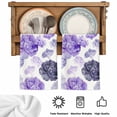 thumbnail image 5 of Purple Ombre Spring Floral Kitchen Towels Set of 1, Summer Botanical Flowers Absorbent Dish Towels for Kitchen, Microfiber Hand Towel, Quick Drying Tea Towel for Cleaning Decorative Dishcloths, 5 of 7