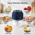 thumbnail image 6 of 2026 Upgraded Household Electric Garlic Crusher, Wireless USB Rechargeable Mini Food Chopper Portable Vegetable Ginger Onion Grinder for Kitchen (White), 6 of 9