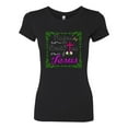 thumbnail image 2 of Wild Bobby, Raised On Sweet Tea & Jesus, Inspirational Christian, Women Slim Fit Junior Tee, Black, Small, 2 of 5