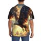 thumbnail image 3 of Fotbe Golden Sky Bald Eagle Camisa Estampada de Manga Corta para Hombre, Casual de Verano, Estilo Playero, Sin Arrugas-Small, 3 of 5