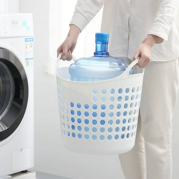 Cesta de ropa sucia de gran capacidad Cesta de ropa sucia portátil para el hogar Cesta de almacenamiento de ropa sucia para el baño Cesta de lavandería de plástico para el baño
