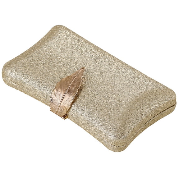 PTOOTP Women's Evening Handbags Golden Evening Bag Pu 1Pcs