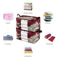 thumbnail image 5 of BZSMCE Under Bed Storage Bags With Reinforced Handles White and Red Rose Underbed Storage, 5 of 7
