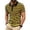Yellow, variant on Men's Striped Polos Shirt , Short Sleeve Classic Golf T-Shirts Casual Sport Tops with Button, Vintage Contrasting Colors Grandad T Shirt Regular Fit Tshirts Summer Workwear