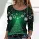 thumbnail image 2 of Camisas Navideñas Para Mujer, Camisas Informales Florales de Manga Larga, Jersey de Cuello Redondo Liso, Túnica Holgada, Tops, Blusa de Manga Larga Con Estampado de Árbol de Navidad Odeerbi  ODB121214, 2 of 5