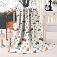 thumbnail image 2 of Cartoon Farm Vehicles Pumpkins White Pattern Blanket,Comfortable Soft Lamb Wool Throw Blanket,All Season,Warm Lightweight Blankets for Sofa Bed Couch Living Room Chair,50"x60", 2 of 4