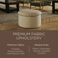 thumbnail image 2 of Maven Lane Lyra Contemporary Ottoman in Cream Fabric Upholstery, 2 of 6