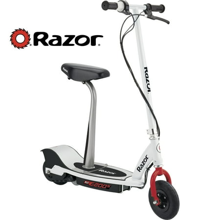 Razor E200S Electric Scooter - White/Red (Best Electric Razor For Teenager)