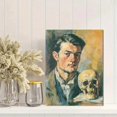 thumbnail image 2 of Qisvanset Vintage Skull Still Life Canvas Print 12x16 Inch Study Room Art, 2 of 8