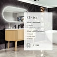 thumbnail image 7 of Eviva Haven 55"W x 22"D Oak Freestanding Bathroom Vanity with White Solid Surface Integrated Sink Top, 7 of 7