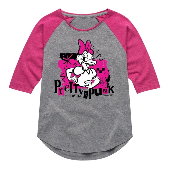 Disney - Pretty And Punk - Toddler & Youth Girls Raglan Graphic T-Shirt