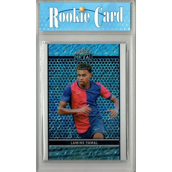 Certified Mint Lamine Yamal 2024 Leaf #LB-4 Metal Blue Shimmer SP Rookie Card Barcelona
