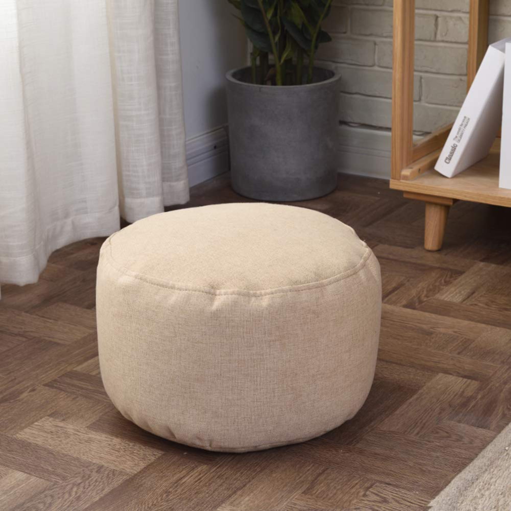 Bean Bag Footstool Cubical Square Indoor Velvet Foot Rest Stool Pouffe Room Seat 