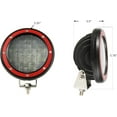 thumbnail image 5 of Black Horse Max Bull Bar Incl. pair of 5.3"Dia.LED Lights w/Red Trim Rings No skid plate Stainless Steel Compatible with 1998-2004 Nissan Frontier|2000-2004 Nissan Xterra-MBS-NIB1401-PLFR, 5 of 5
