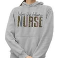 thumbnail image 2 of Labor and Delivery Nurse Leopard Print Hoodie Sweatshirt Unisex 3X-Large Grey, 2 of 5