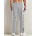 thumbnail image 4 of FEOYA Mens Pants Two Buttons Open Basketball Sweatpants Two Snap Button Trousers Straight Leg Joggers with Pocket for Running Workout Athletic Active Sports XL, 4 of 6