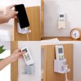 thumbnail image 2 of Wweixi 1pcs Wall Mounted Organizer Storage Box Remote Control Air Conditioner Storage Case Mobile Phone Plug Holder Stand Container beige 1Set, 2 of 6