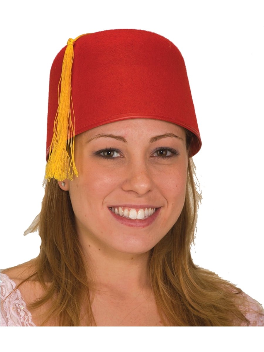 Red Fez Adult Costume Hat 