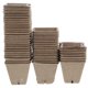 thumbnail image 1 of 50 macetas cuadradas de turba para plántulas, macetas de papel para viveros, macetas para iniciar plantas de flores con orificios de drenaje, kits de macetas de inicio DIY para niños y adultos, 1 of 8