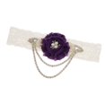 thumbnail image 1 of Accesorio de de Del Cordón de material perla de de Cristal Nupcial , tal se describe Morado oscuro yotijar liga nupcial de la boda, 1 of 9