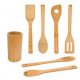 thumbnail image 1 of Juego de cucharas y espátulas de madera Zri Bamboo 6 utensilios, 1 of 1