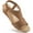 Brown, variant on Ecetana Womens Wedge Sandals Open Toe Wedges Elastic Ankle Strap Platform Sandals Shoes