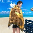 thumbnail image 5 of Qxltty Giraffe Sunflower Illustration Beach Towel Sand Free Bath Towel Absorbent Quick Dry Soft Lightweight Blanket for Travel Gym Camping 60x30in, 5 of 9