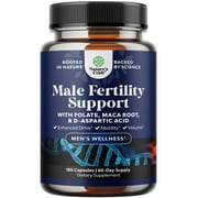Natures Craft Prenatal Multivitamin Male Fertility Supplement - with L-Arginine D-Aspartic Acid and Maca Root Prenatal Vitamins for Enhanced Motility Volume Potency and Fertility Support