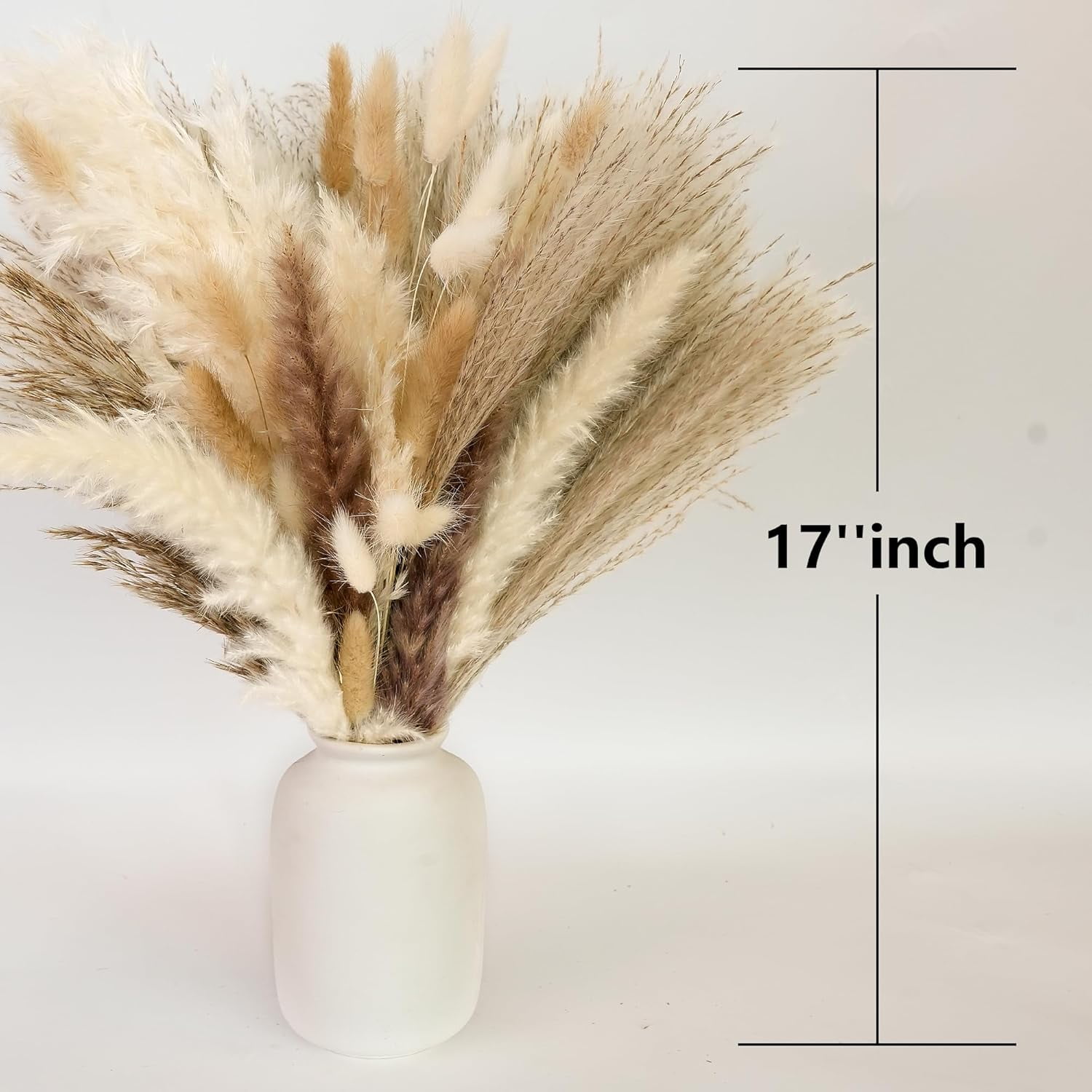 300 PCS Dried Pampas Grass Decor, Flower Bouquets for Wedding, Home, Centerpiece Table, Modern Western Living Room, Nurserie, Nursery, Boho Beach, Women Office, and Decor