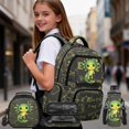 thumbnail image 2 of HUIACONG 17" Math Green Axolotl 4PCS Kids Backpack Set, School Bookbag with Insulated Lunch Bag for Boys Girls Age 7-13, 2 of 7