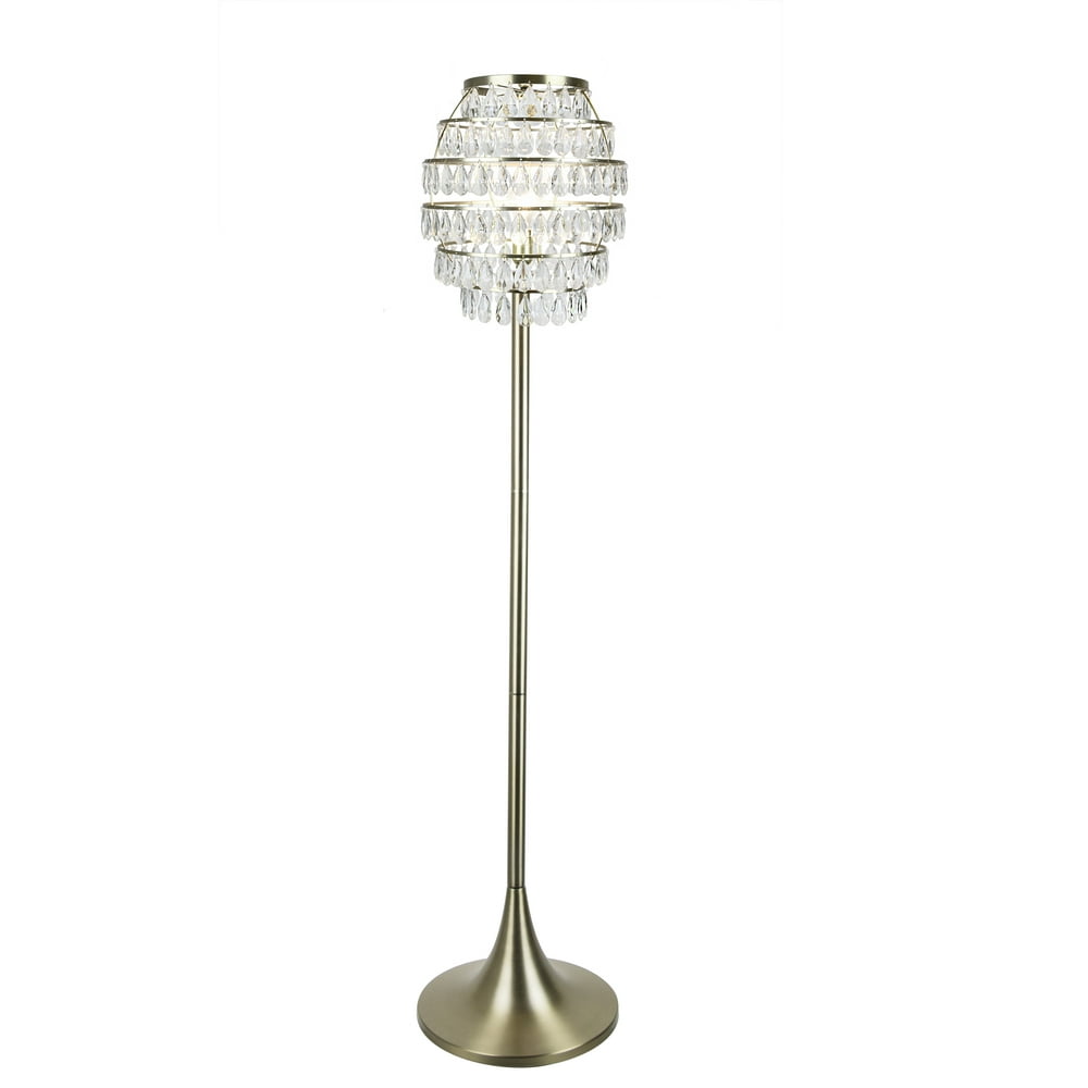 Grandview Gallery 63.25" Plated Gold Modern Glam Floor Lamp ft. 6Tier
