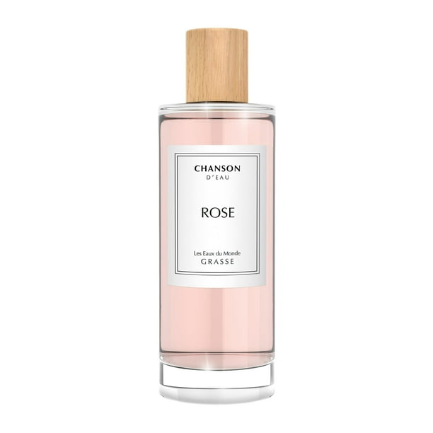 Chanson Rose Eau De Toilette 3.4 Fl Oz (paquete de 1) Notas de lichi rosa y musgo de roble Fragancia para mujer Fragancia diaria de larga duración Tamaño de viaje
