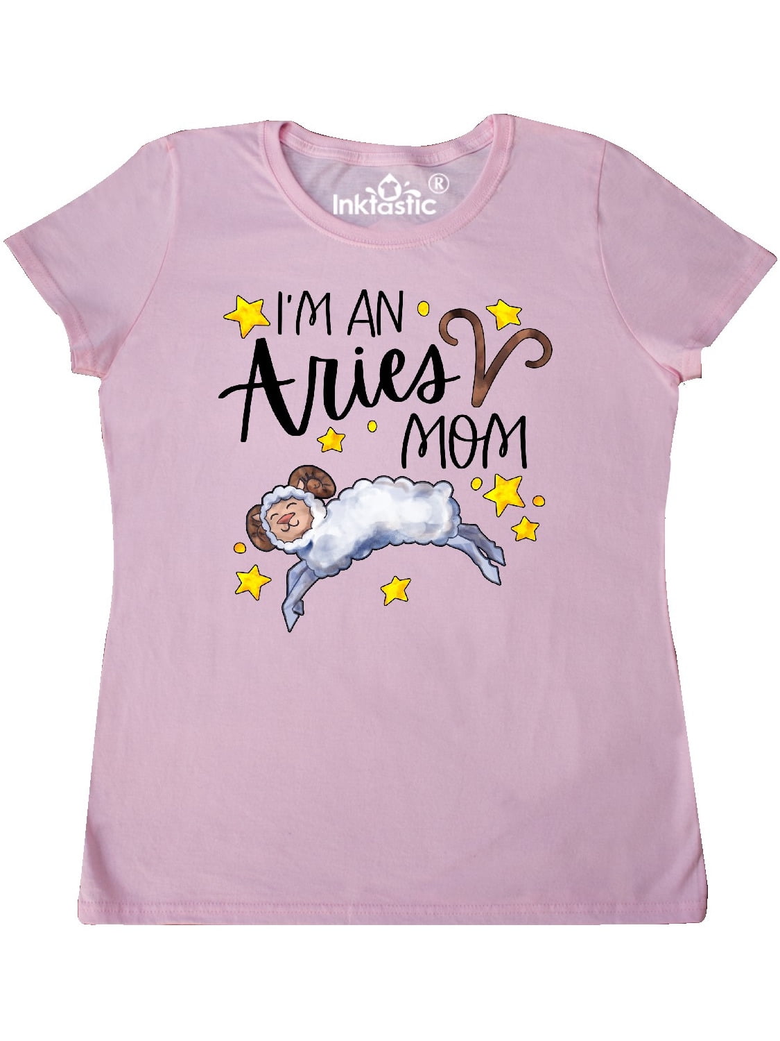 INKtastic - I'm an Aries Mom Zodiac Sign Astrology Ram Women's T-Shirt ...