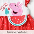 thumbnail image 2 of Peppa Pig Toddler Girls 2pcs Watermelon Graphic Ruffle Dress Top with Leggings Bike Shorts Outfit Sets Size 2-6, 2 of 8